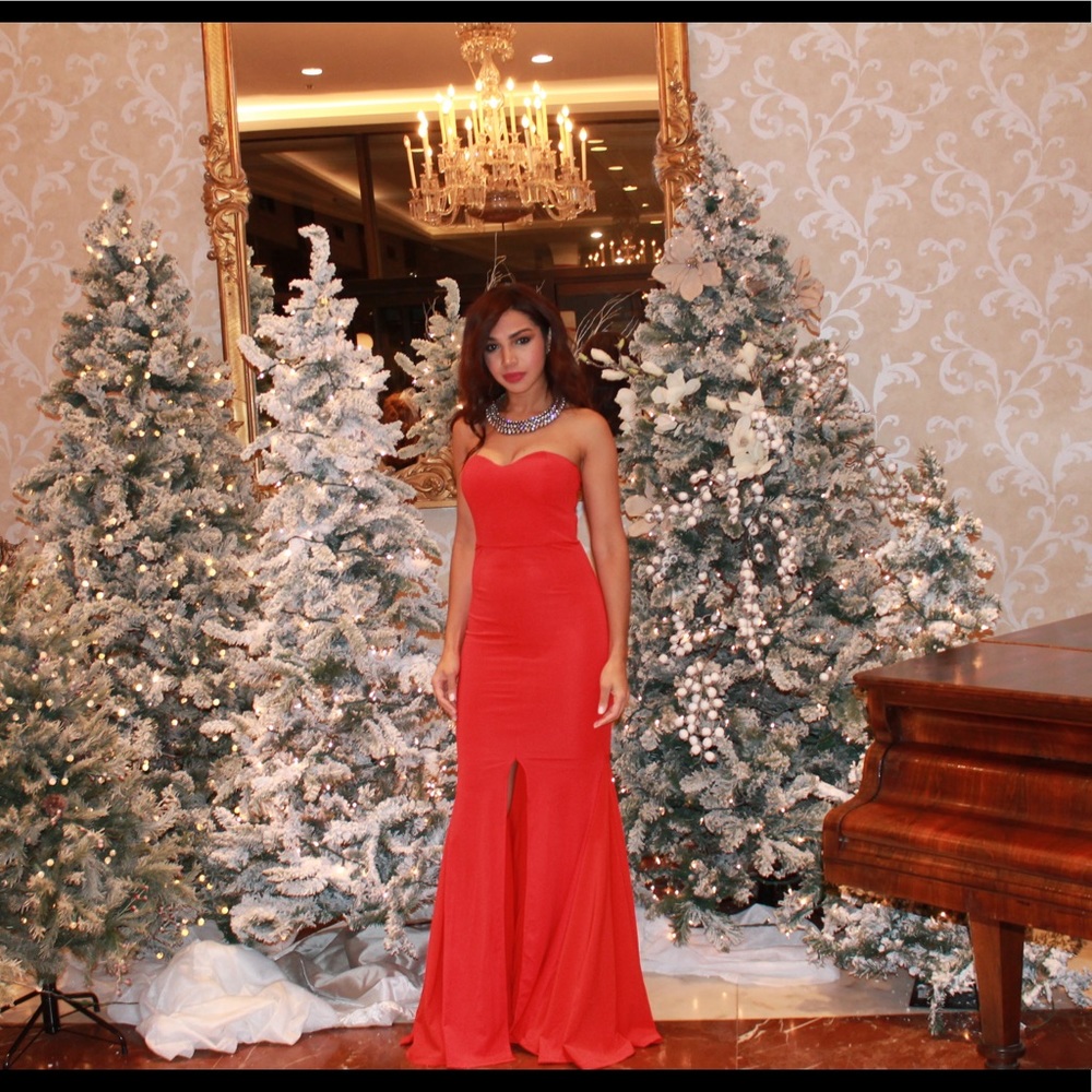 Hot Miami Styles Mermaid Style Red Gown